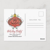 Noël Ornament Fête Invitation (Dos)