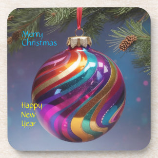 Noël Ornement dessous de verre en plastique dur