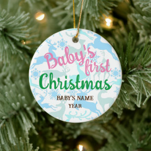 Noël, ornements Baby's First Christmas Custom
