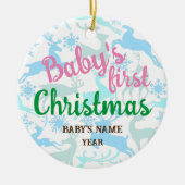 Noël, ornements Baby's First Christmas Custom (Devant)
