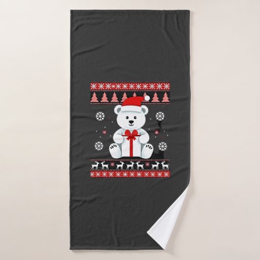 Noël ours Noël (5) (Serviette de bain)