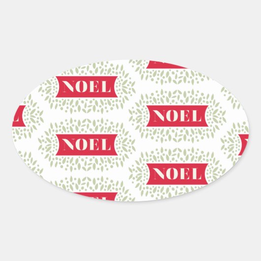 noel ovale sticker (Voorkant)
