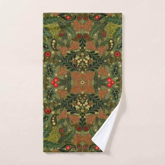 Noël Paisley coloré (Serviette à main)