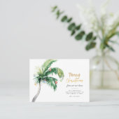 Noël Palm Tree Faire-part de déménagement (Debout devant)
