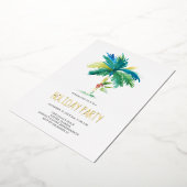 Noël Palm Tree Fête Invitation (Rotation)