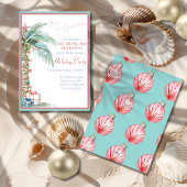 Noël Palm Tree Fête Invitation
