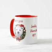 Noël Papa Polar Nom de l'ours Mug (Devant gauche)