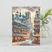 Noël parisien classique - Carte de vacances (Debout devant)