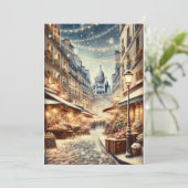 Noël parisien classique - Carte de vacances (Debout devant)