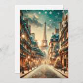 Noël parisien classique - Carte de vacances (Devant / Derrière)