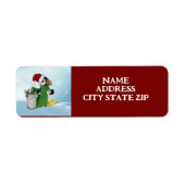 *NOËL PENQUIN* ÉTIQUETTE DE ADRESSE DE NOËL (Devant)