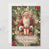 Noël Père Noël 10 Joyeux Noël ! Carte de Noël (Devant)