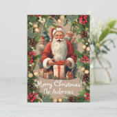 Noël Père Noël 10 Joyeux Noël ! Carte de Noël (Debout devant)