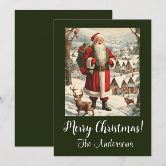 Noël Père Noël 13 Joyeux Noël ! Carte de Noël (Devant / Derrière)