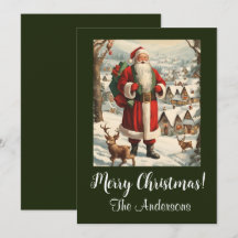 Noël Père Noël 13 Joyeux Noël ! Carte de Noël