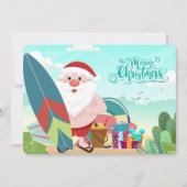 Noël Père Noël à la carte de plage (Devant)