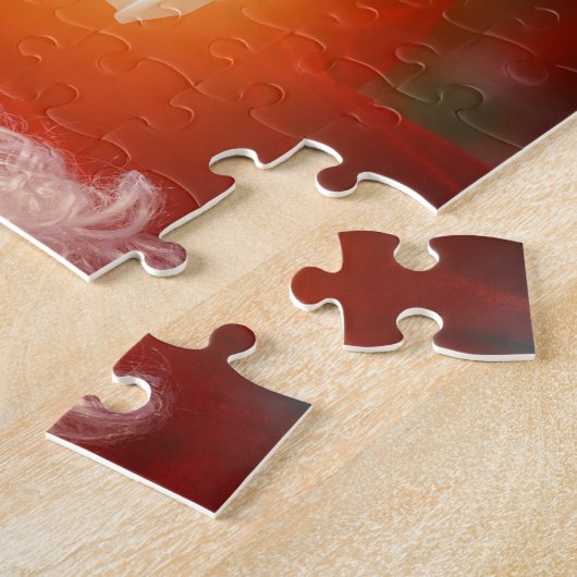 Noël Père Noël avec lumière Puzzle (Côté)