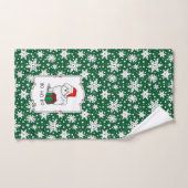 Noël Père Noël Bichon Frise Chien mignonne (Serviette à main)