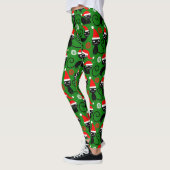 Noël père Noël chats leggings (Gauche)