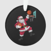 Noël Père Noël Dunking Un Basket-ball Noël (devant)