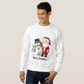 Noël Père Noël et sweatshirt de Snowman (Devant entier)