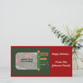 Noël Père Noël Face Carte photo de vacances (Debout devant)