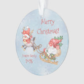 Noël Père Noël Gnome avec Ceram de Noël Reindeer (devant)