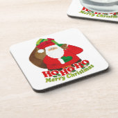 Noël Père Noël ho ho ho jeu de 6 dessous de verre (Côté gauche)