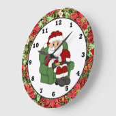 Noël Père Noël Horloge murale (Angle)