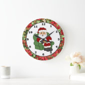 Noël Père Noël Horloge murale (Maison)