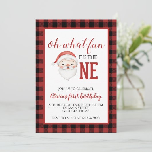 Noël Père Noël Invitation d'anniversaire