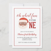 Noël Père Noël Invitation d'anniversaire (Devant)