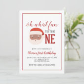 Noël Père Noël Invitation d'anniversaire (Debout devant)