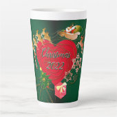 Noël Père Noël Reindeer Latte Mug (Devant)