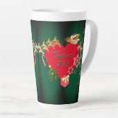 Noël Père Noël Reindeer Latte Mug (Angle droit)