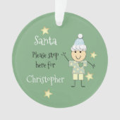 Noël Père Noël s'il vous plaît arrêtez ici vert (devant)