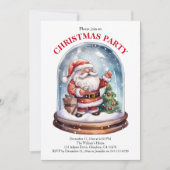 Noël Père Noël Winter Snow Globe Invitation (Devant)