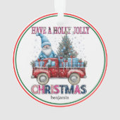 Noël personnalisé Holly Jolly (dos)