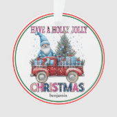 Noël personnalisé Holly Jolly (devant)