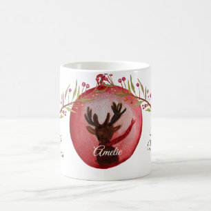 Noël personnalisé. Mug cadeau de la nouvelle année