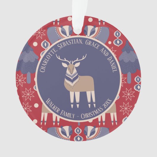 Noël Personnalisé Scandinave nordique (devant)