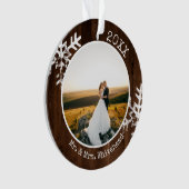 Noël Photo de mariage rustique (devant)