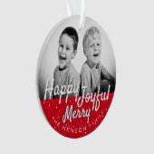 Noël Photo Écriture Joyeuse Bonne Fête Vintage (devant)