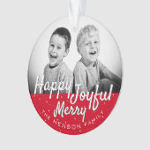 Noël Photo Écriture Joyeuse Bonne Fête Vintage (devant)