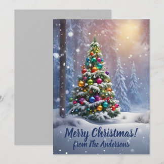 Noël pin 80, Joyeux Noël, carte de voeux