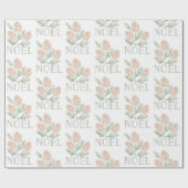 NOEL Pine Cone Pattern White Cadeaupapier (Vlak)