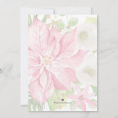 Noël Pink Poinsettia Floral Invitations (Dos)