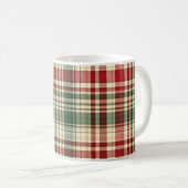 Noël Plaid 06-11oz Café Mug (Devant droit)