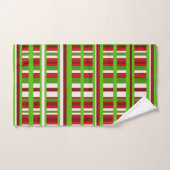 Noël Plaid en rouge, vert et blanc (Serviette à main)