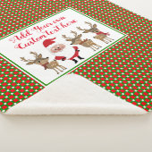 Noël Plaid Père Noël Reindeer Ajouter un texte per (3/4)